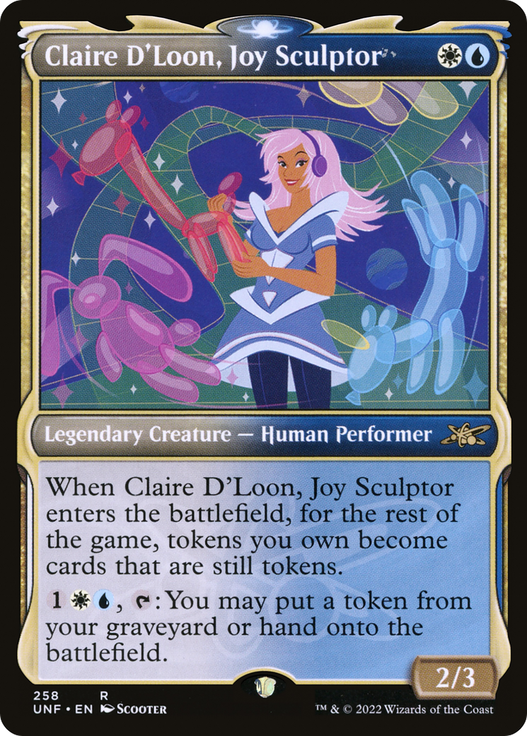 Claire D'Loon, Joy Sculptor (UNF-258) - [Unfinity]: (Showcase) Foil