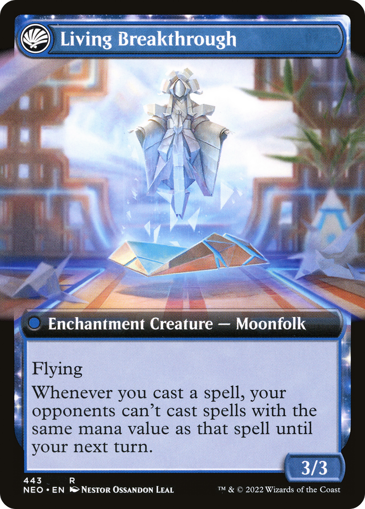 Inventive Iteration // Living Breakthrough (NEO-443) - [Kamigawa: Neon Dynasty]: (Extended Art, fandfc, enchantment)