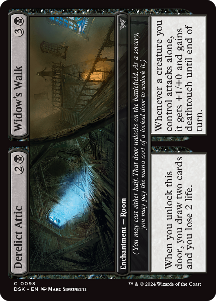 Derelict Attic // Widow's Walk (DSK-093) - [Duskmourn: House of Horror] Foil