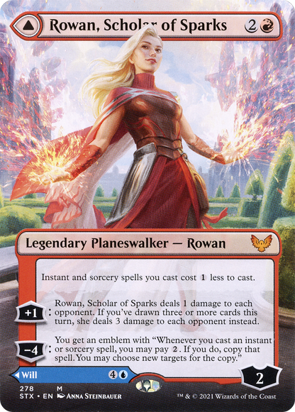 Rowan, Scholar of Sparks (Borderless) (STX-278) - [Strixhaven: School of Mages] (Borderless) Foil