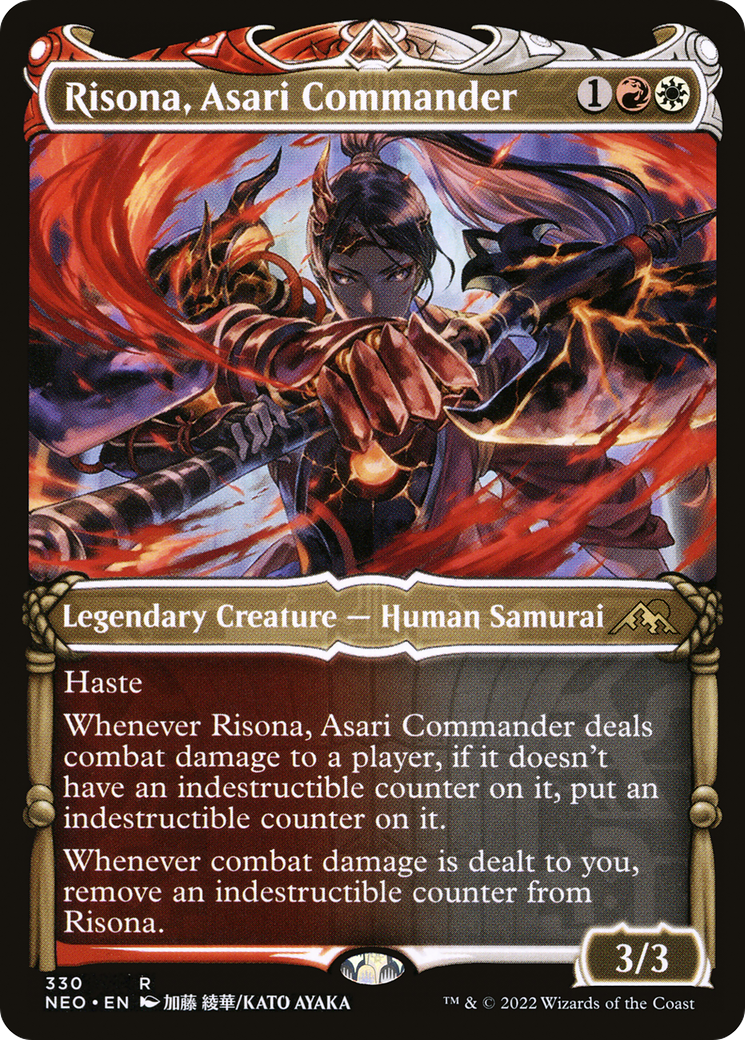 Risona, Asari Commander (NEO-330) - [Kamigawa: Neon Dynasty]: (Showcase)