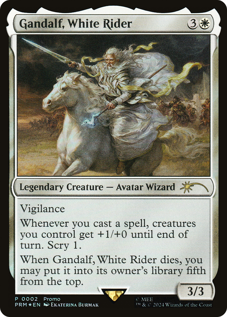 Gandalf, White Rider (UMP-002) - [Tales of Middle-earth Deluxe Commander Kit] Foil