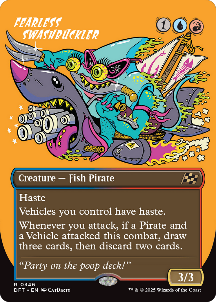 Fearless Swashbuckler (DFT-346) - [Aetherdrift] (Borderless) Foil