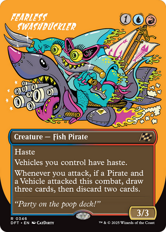 Fearless Swashbuckler (DFT-346) - [Aetherdrift] (Borderless) Foil