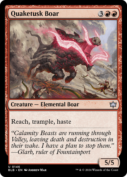 Quaketusk Boar (BLB-146) - [Bloomburrow]