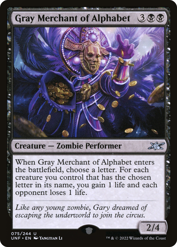 Gray Merchant of Alphabet (UNF-075) - [Unfinity] Foil