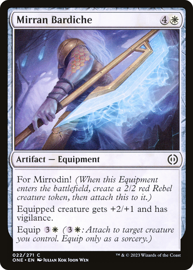 Mirran Bardiche (ONE-022) - [Phyrexia: All Will Be One]