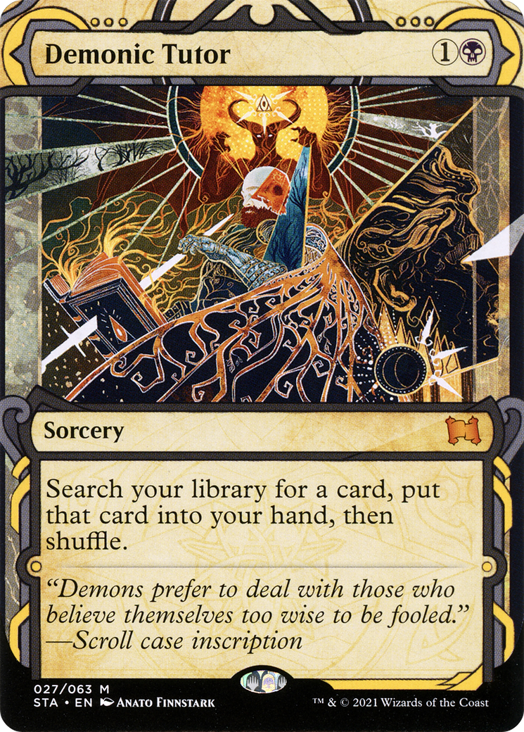 Demonic Tutor (STA-027) - [Strixhaven Mystical Archive]: (Showcase) (Borderless)