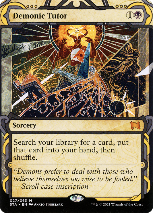 Demonic Tutor (STA-027) - [Strixhaven Mystical Archive]: (Showcase) (Borderless)