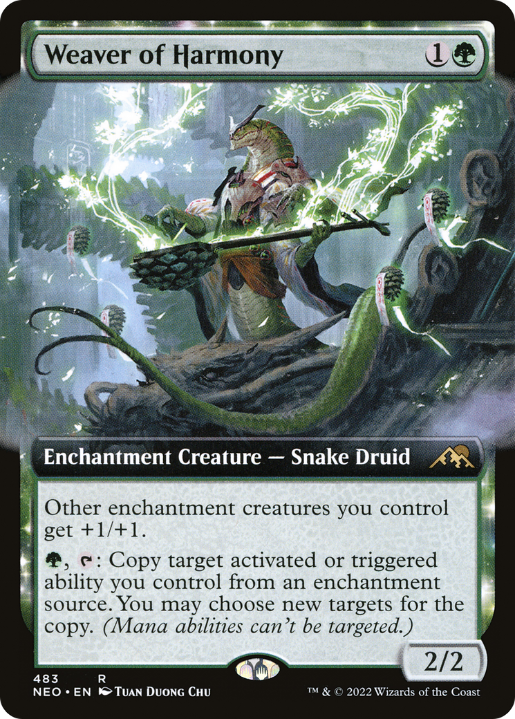 Weaver of Harmony (NEO-483) - [Kamigawa: Neon Dynasty]: (Extended Art, enchantment)