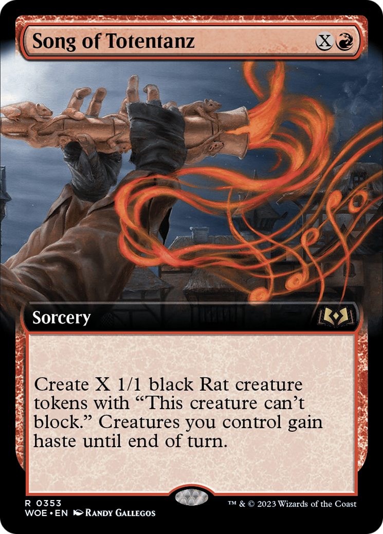 Song of Totentanz (Extended Art) (WOE-353) - [Wilds of Eldraine]: (Extended Art) Foil