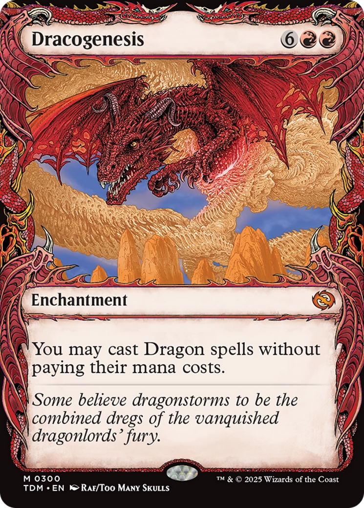 Dracogenesis (0300) (Showcase) (TDM-300) - [Tarkir: Dragonstorm]: (Showcase, enchantment) Foil