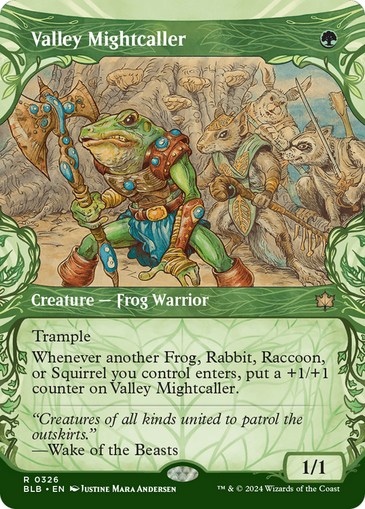Valley Mightcaller (BLB-326) - [Bloomburrow]: (Showcase) Foil