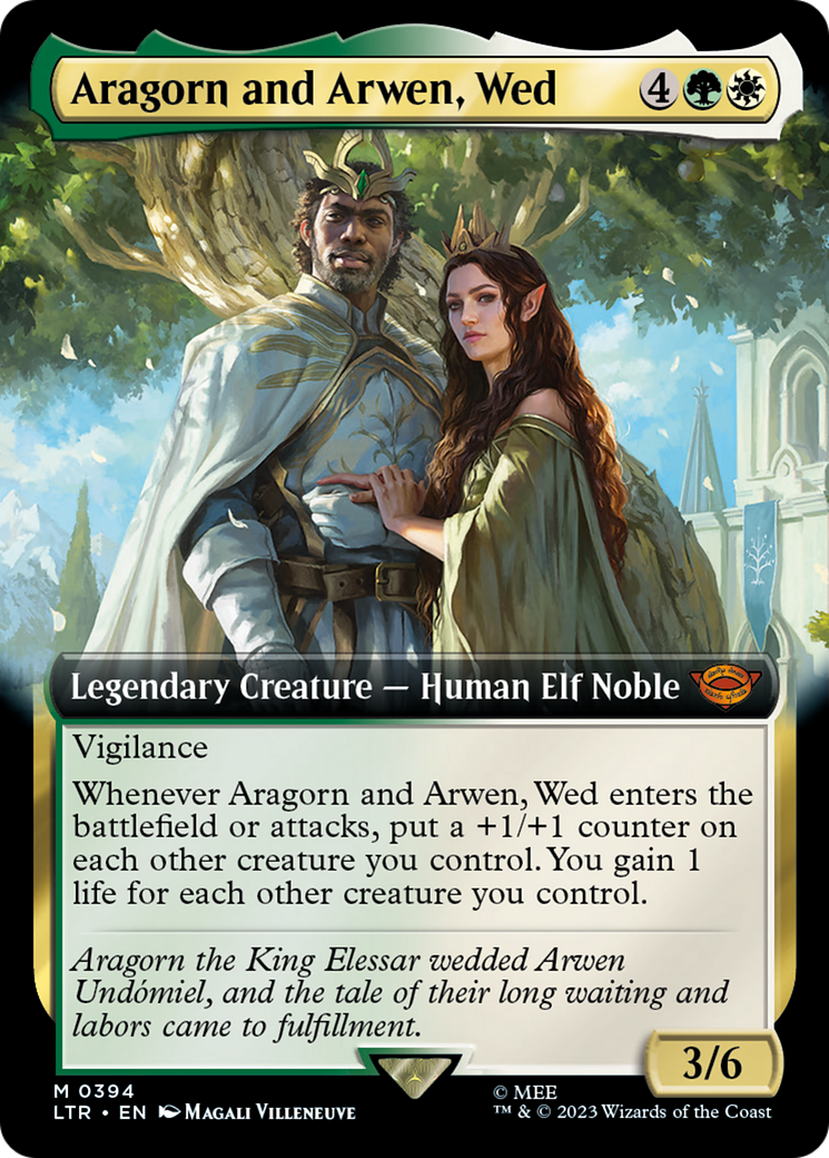 Aragorn and Arwen, Wed (LTR-394) - [The Lord of the Rings: Tales of Middle-earth]: (Extended Art)
