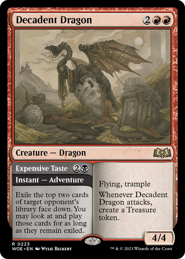 Decadent Dragon (WOE-223) - [Wilds of Eldraine] Foil