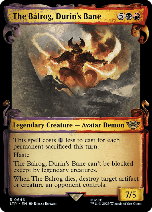 The Balrog, Durin's Bane (LTR-646) - [The Lord of the Rings: Tales of Middle-earth]: (Showcase) Foil