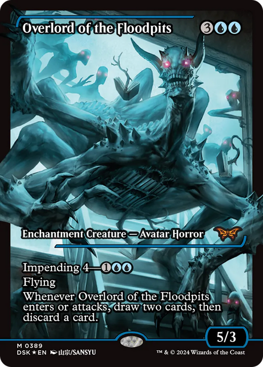 Overlord of the Floodpits (DSK-389) - [Duskmourn: House of Horror]: (Showcase) Foil