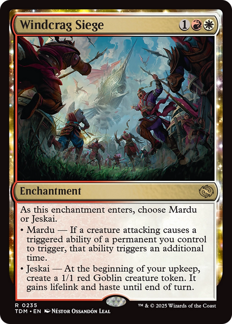 Windcrag Siege (TDM-235) - [Tarkir: Dragonstorm]: (enchantment)