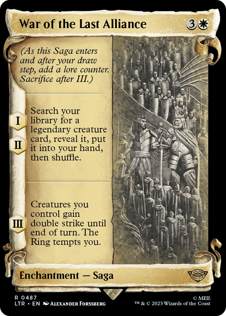 War of the Last Alliance (LTR-487) - [The Lord of the Rings: Tales of Middle-earth]: (Showcase)