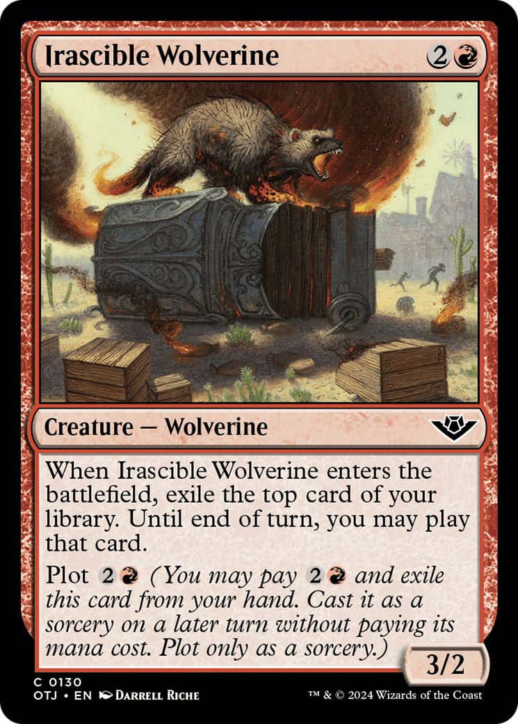 Irascible Wolverine (OTJ-130) - [Outlaws of Thunder Junction] Foil