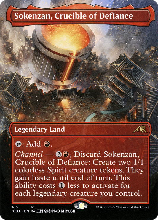 Sokenzan, Crucible of Defiance (NEO-415) - [Kamigawa: Neon Dynasty] (Borderless)