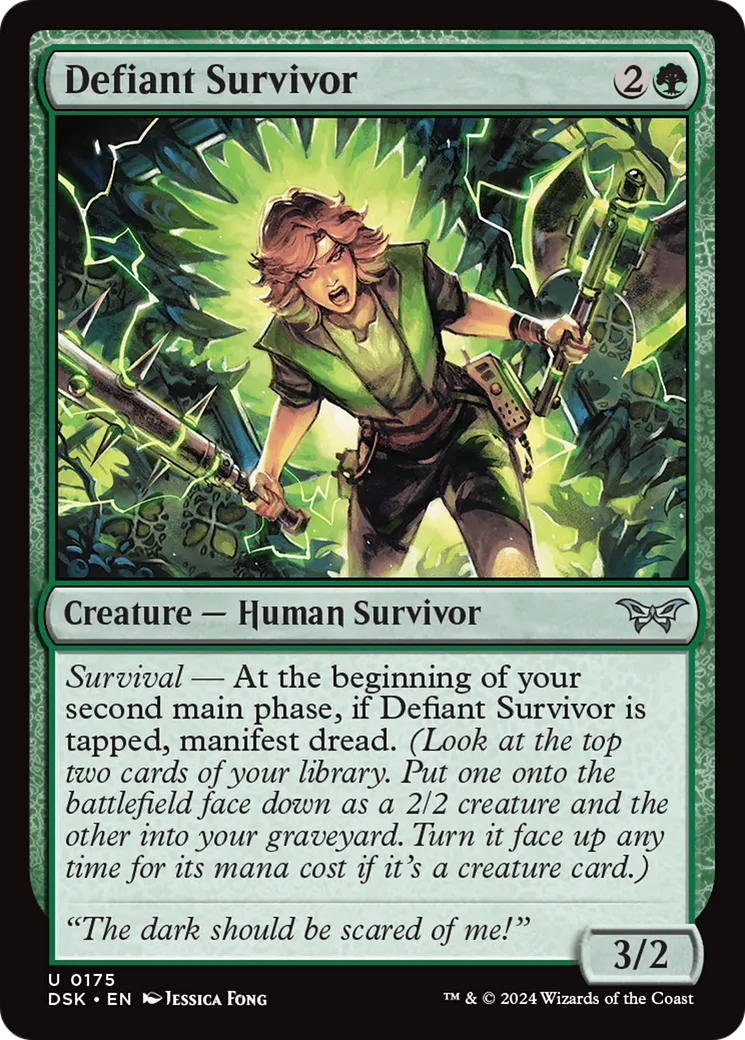 Defiant Survivor (DSK-175) - [Duskmourn: House of Horror] Foil