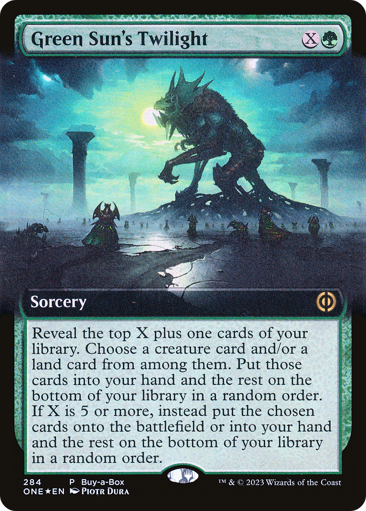 Green Sun's Twilight (BABP-284) - [Phyrexia: All Will Be One]: (Extended Art) Foil