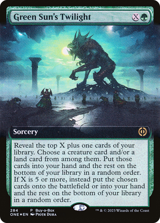 Green Sun's Twilight (BABP-284) - [Phyrexia: All Will Be One]: (Extended Art) Foil