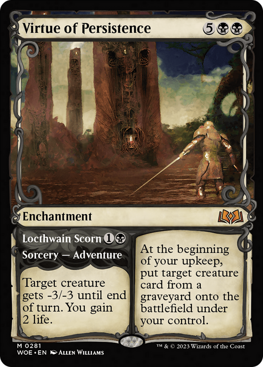 Virtue of Persistence (Showcase) (WOE-281) - [Wilds of Eldraine]: (Showcase) Foil