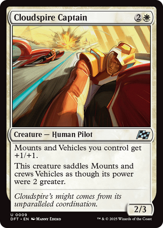 Cloudspire Captain (DFT-009) - [Aetherdrift] Foil
