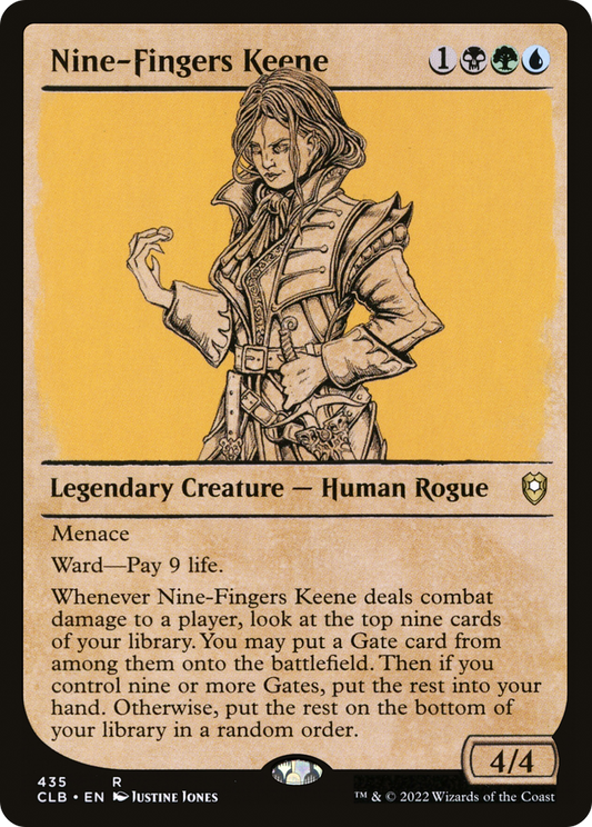 Nine-Fingers Keene (CLB-435) - [Commander Legends: Battle for Baldur's Gate]: (Showcase)