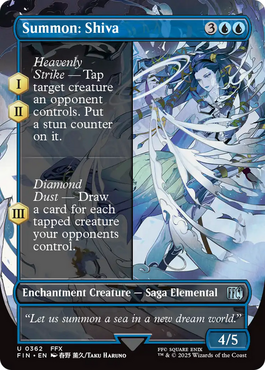 Summon: Shiva (Borderless) (FIN-362) - [FINAL FANTASY]: (enchantment) (Borderless)