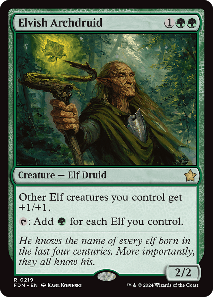 Elvish Archdruid (FDN-219) - [Foundations] Foil