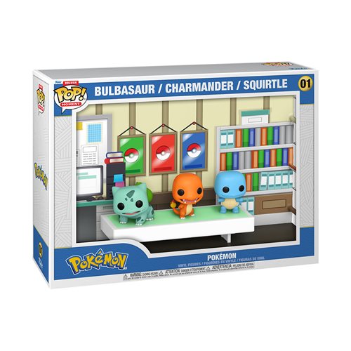 Pokemon Bulbasaur Charmander Squirtle Deluxe Funko Pop! Moment with Case
