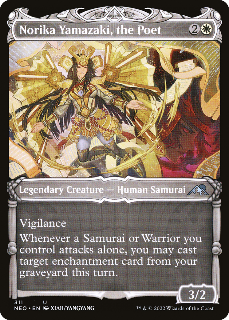 Norika Yamazaki, the Poet (NEO-311) - [Kamigawa: Neon Dynasty]: (Showcase)