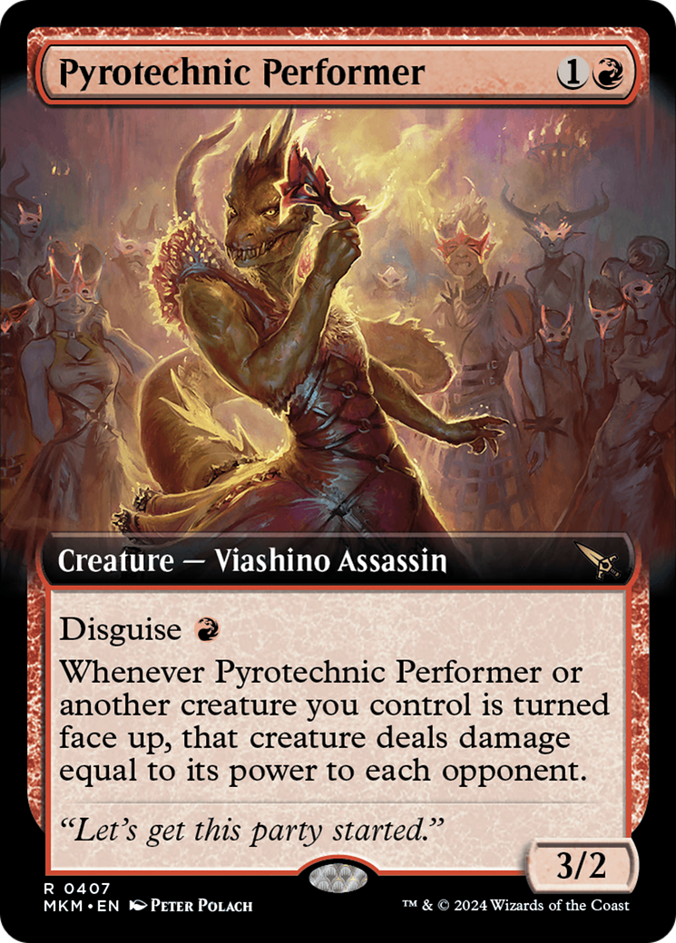 Pyrotechnic Performer (MKM-407) - [Murders at Karlov Manor]: (Extended Art)