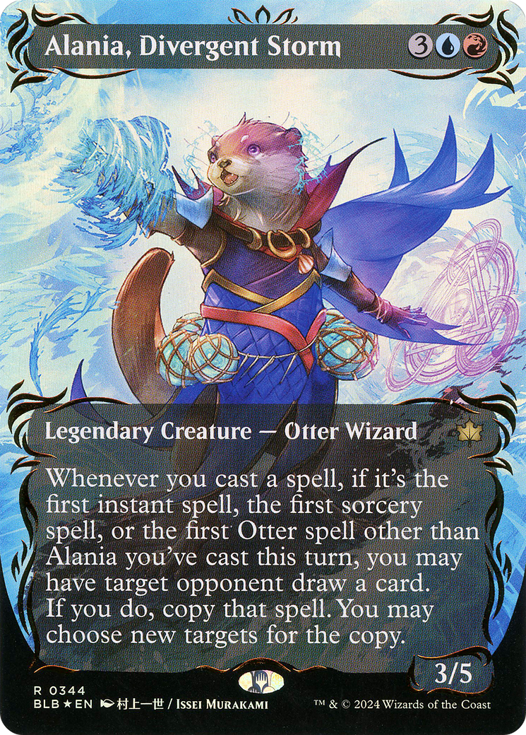 Alania, Divergent Storm (BLB-344) - [Bloomburrow]: (Showcase) (Borderless) Foil