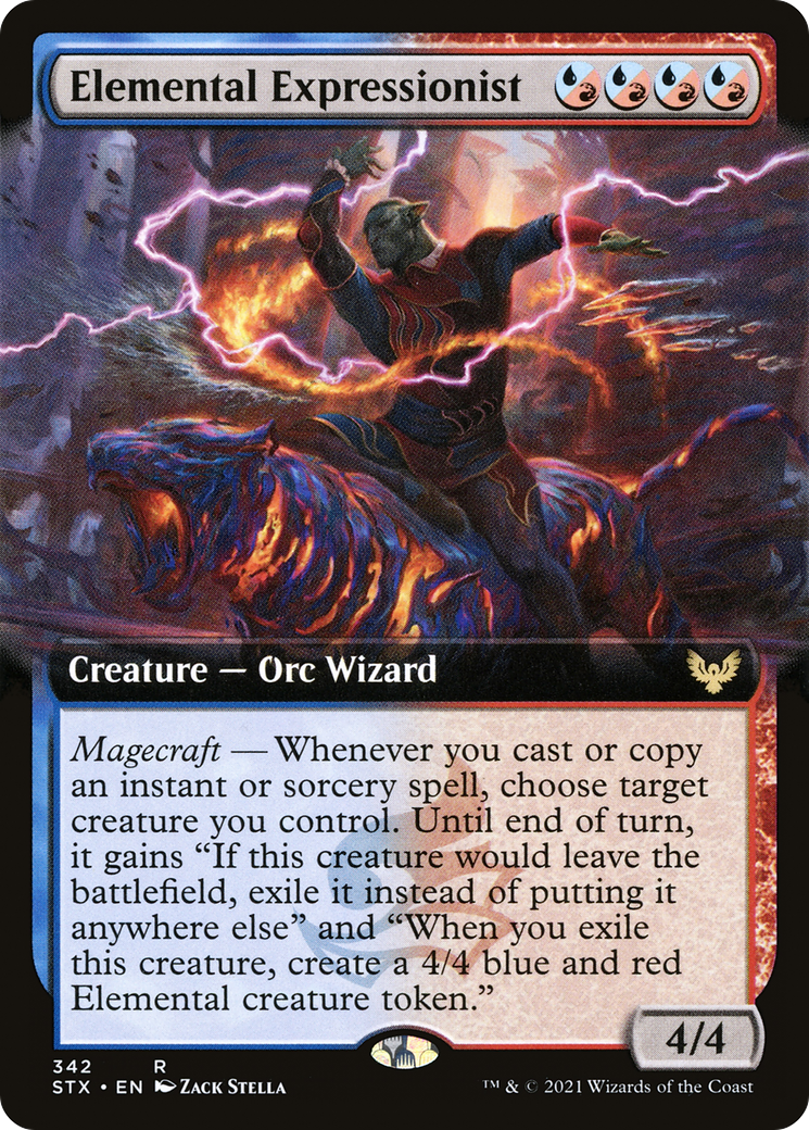 Elemental Expressionist (STX-342) - [Strixhaven: School of Mages]: (Extended Art) Foil