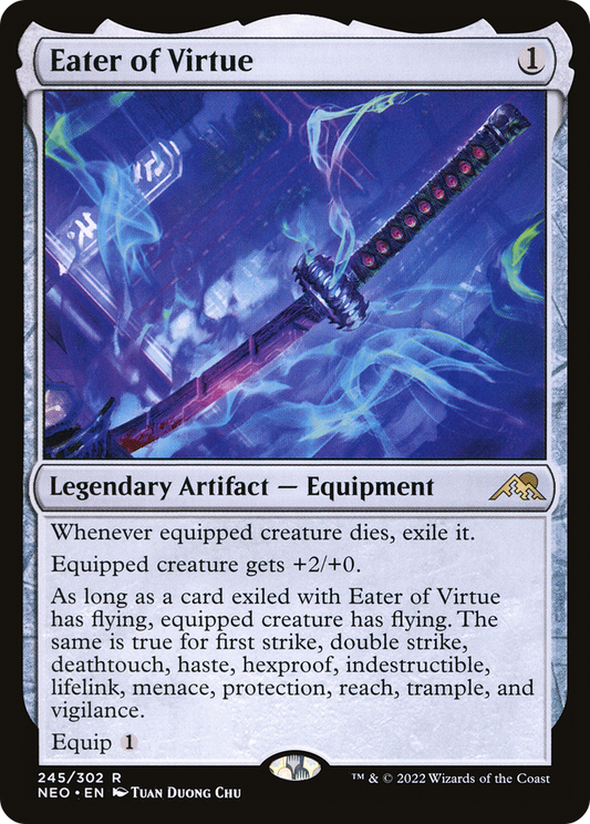 Eater of Virtue (NEO-245) - [Kamigawa: Neon Dynasty] Foil