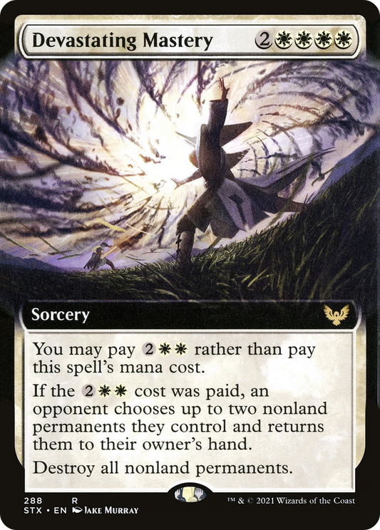 Devastating Mastery (STX-288) - [Strixhaven: School of Mages]: (Extended Art) Foil