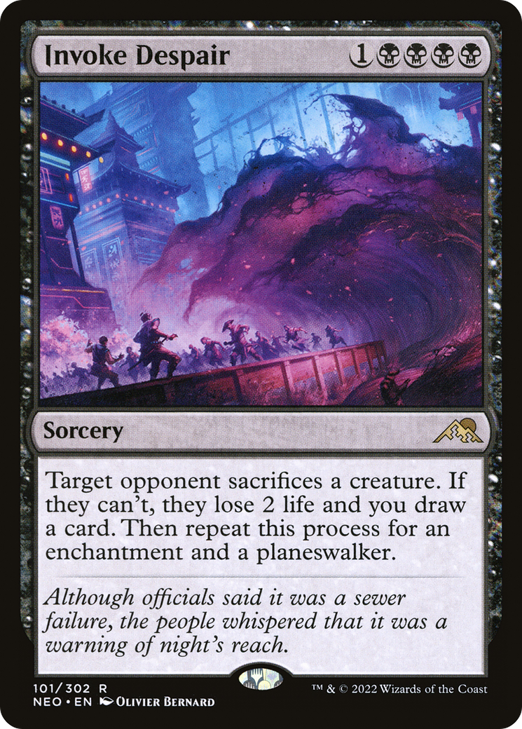 Invoke Despair (NEO-101) - [Kamigawa: Neon Dynasty] Foil