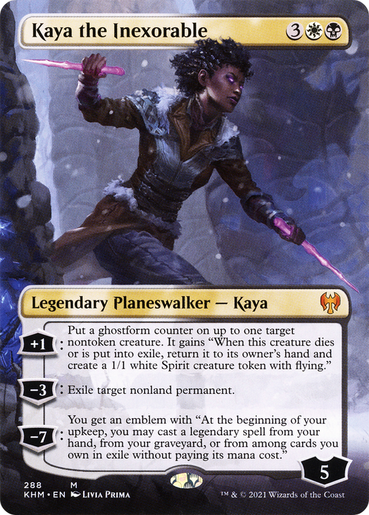 Kaya the Inexorable (Borderless) (KHM-288) - [Kaldheim] (Borderless)