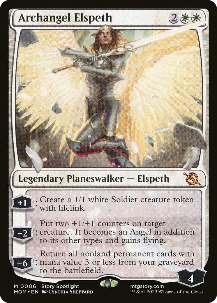 Archangel Elspeth (MOM-006) - [March of the Machine] Foil