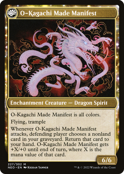 The Kami War // O-Kagachi Made Manifest (NEO-227) - [Kamigawa: Neon Dynasty]: (fandfc, enchantment) Foil
