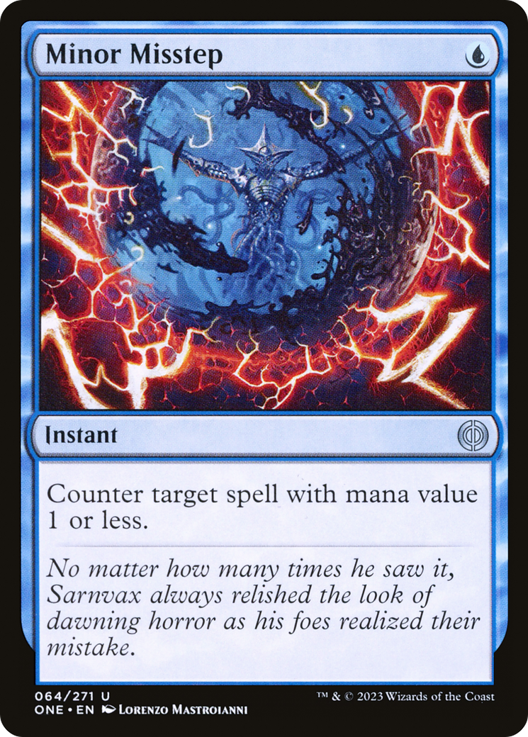 Minor Misstep (ONE-064) - [Phyrexia: All Will Be One] Foil