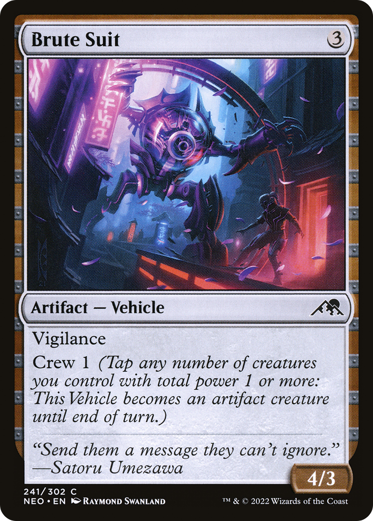 Brute Suit (NEO-241) - [Kamigawa: Neon Dynasty] Foil