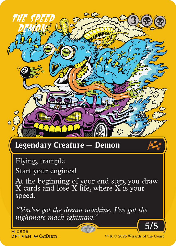 The Speed Demon (DFT-538) - [Aetherdrift] (Borderless) Foil