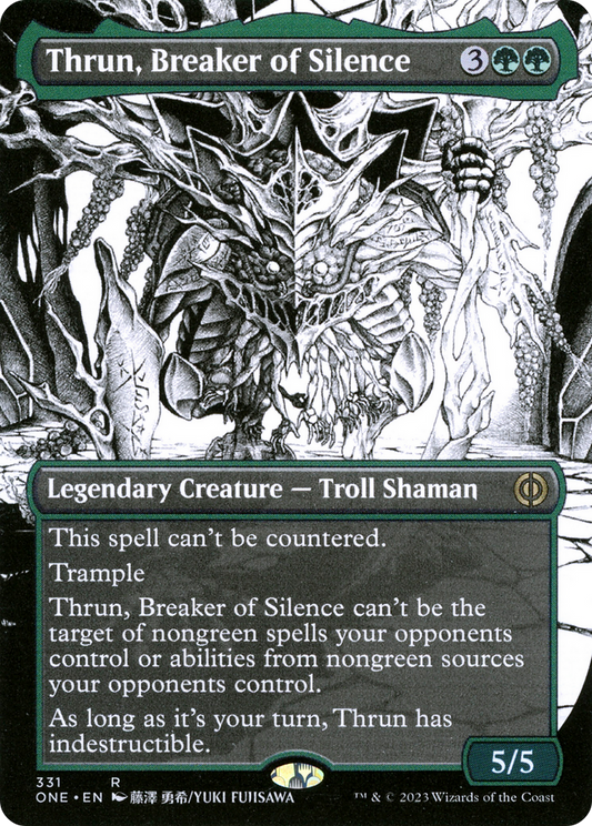 Thrun, Breaker of Silence (ONE-331) - [Phyrexia: All Will Be One]: (Showcase) (Borderless)