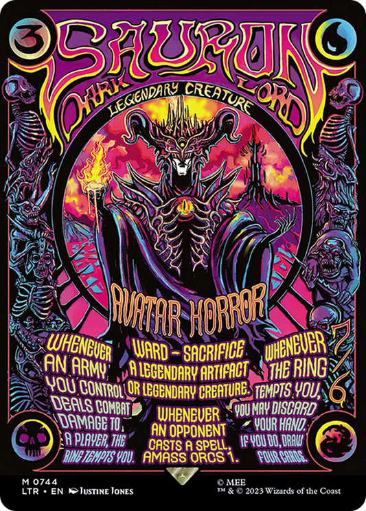 Sauron, the Dark Lord (LTR-744) - [The Lord of the Rings: Tales of Middle-earth] (Borderless) Foil