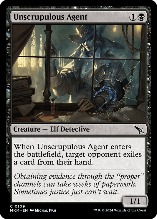 Unscrupulous Agent (MKM-109) - [Murders at Karlov Manor] Foil